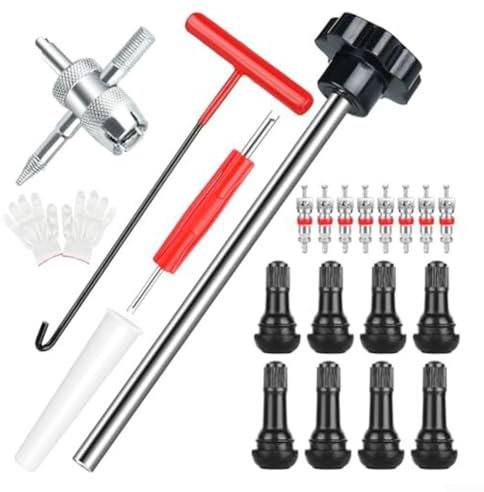 Kit di strumenti di ricambio per valvola pneumatico, facile da usare, ideale per assistenza stradale e manutenzione del veicolo