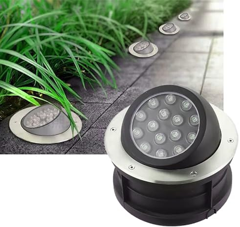 Luces LED para Exteriores - Luces empotradas, lámpara de pie con diseño Ajustable de 15 a 60 Grados, Foco empotrable polarizado Resistente al Agua IP67, iluminación Decorativa para jardín y Patio (Am