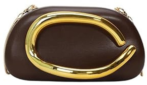 Elegant aftonkoppling av PU-läder damer clutch metalldekorationer brudväska elegant handväska clutch för flickor axelväskor liten väska för bröllop födelsedagsfest