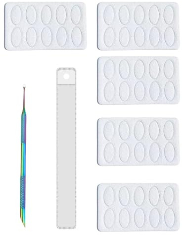 HAPZUR Empujador y Removedor de Cutículas de Acero Inoxidable Doble Extremo para Manicura Profesional y Pedicura + 5 Limas de Uñas.