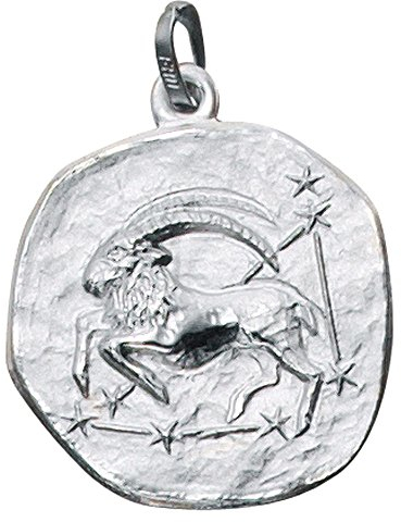 Jobo Anhänger Sternzeichen Steinbock 925 Silber matt Sternzeichenanhänger
