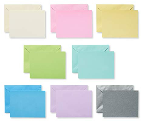 American Greetings Blankokarten mit Umschlägen, Pastellfarben, 100 Stück