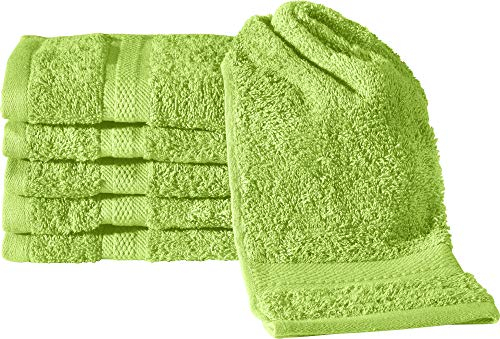REDBEST Gästetuch 6er-Pack Chicago apfelgrün Größe 30x50 cm - saugstark, strapazierfähig, ideal für Reisen, Sport (weitere Farben)