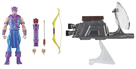 Marvel Hasbro Legends Series, Occhio di Falco con Sky-Cycle, Action Figure collezionabile per Adulti da 15 cm per Il 60° Anniversario degli Avengers