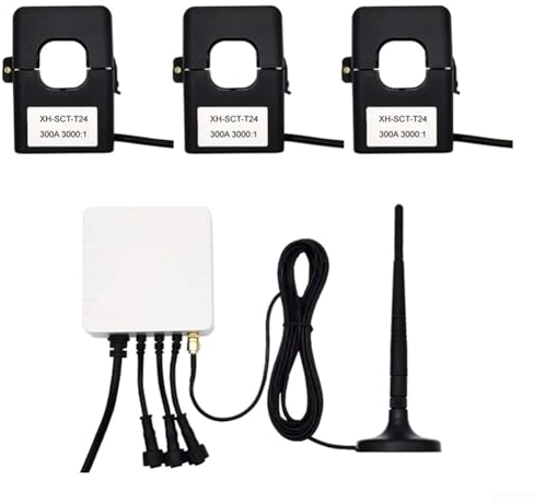 3-Phasen-WLAN-Smart-Home-Energie-Monitor, kompatibel mit TUYA Smart Single 3-Phasen-Zangenmessgerät für ZigBee Elektrizität Energie KWh Meter (80A)