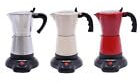 Cafetera espresso cafetera moca jarra máquina de café italiano para tazas de café espresso eléctrico con base Italia cafetera de filtro 300 ml 6 tazas (plata)