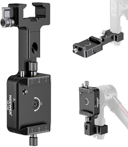NEEWER RS4 RS3 Soporte Cámara Vertical Compatible con dji Ronin RS 4 3 2 Pro Gimbal Estabilizador, 1s Interruptor Rápido Vertical a Horizontal Giratoria 180° Base para Youtube TikTok Vlog Video,CA108