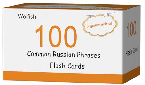 100 Essential Russian Phrases Flash Cards for Adults - Learn Russian Phrases for Beginners with Durable & Portable Flashcards- Russian Flashcards Simple Phrases