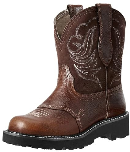 HWJFDC Botas Camperas Hombre Botas vaqueras bordadas for hombre y mujer, de piel sintética, ligeras cómodas, talla 35-42(Brown,35)