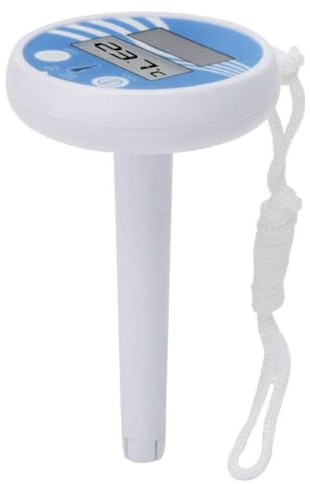 Xweptuy Pooltermometer digital soldriven temperaturmätare med snöre för simbassäng spa badkar damm