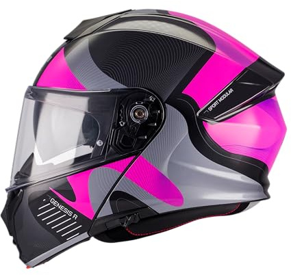 Casco Modular MT Helmet Genesis R SV Lancer B8 Brillo con Visor Solar Integrado 22.06 (M 57/58)