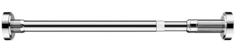Justerbar teleskopgardinstång av rostfritt stål, multifunktionell, utan borrning, hängande stång för badrum (silver – 50 – 80 cm)