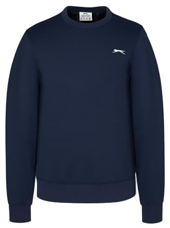 Slazenger Mens SL Flc Crew Neck Jumper Long Sleeve Casual Sweatshirt Top Navy XXL