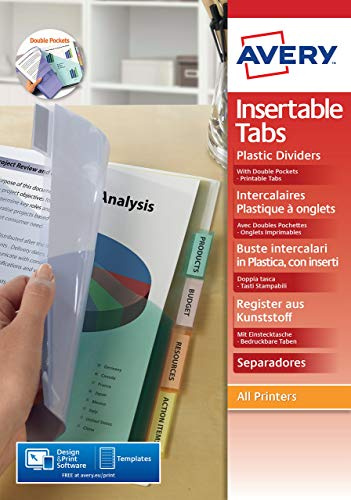 Avery 803789 plastregister 6 flikar personanpassade