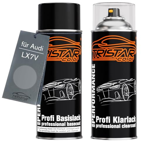 TRISTARcolor Billack sprayburk för Audi LX7V Monzasilber Metallic +1K