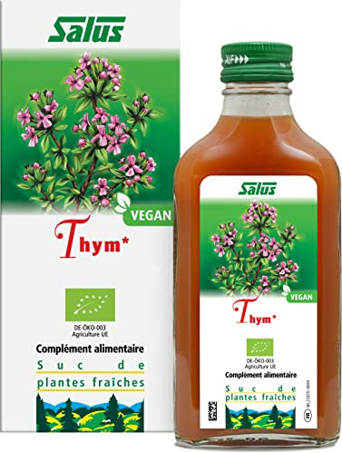 Salus – Thym BIO – Complément Alimentaire à Base de Suc de Thym BIO – Voies Respiratoires supérieures et Contribueau bin-être physique – Végan – 200 ml