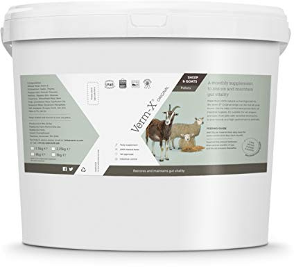 Verm-X Original All Natural Pellets for Sheep and Goats. Approved for Use on Organic Farms. Supports Intestinal Hygiene. Vet Approved. Maintains Gut Vitality. Wormwood Free Recipe.