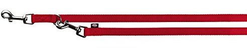 Trixie Guinzaglio Doppio Regolabile per Cani, Taglia X-Small/Small, Rosso