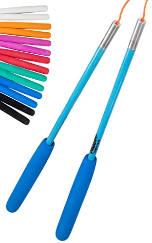 Juggle Dream Diabolo Jonglage Baguettes Superglass Solides et Légères en Fibre de Verre, Conçu pour Les Grinds et Les Communiqués de Bâton (Bleu)