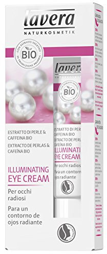 Lavera Illuminating Eye Cream Augencreme, Aufheller, Perlenextrakt & Koffein, Bio-Gesichtspflege, 100% zertifizierte Naturkosmetik, 15 ml