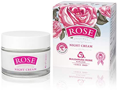 Nachtcreme Rose mit ätherischem Rosenöl Damascena 50ml
