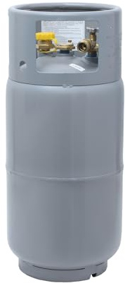 Flame King YSN335 - 33.5LB Steel Forklift Propane Tank Cylinder with Built-in Gauge, Gray