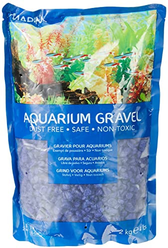 Marina - Ghiaia decorativa per acquario, 2Kg, Blu
