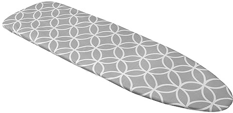 Westex Circles Heavy Duty Ironing Board Cover and Pad, Thick 3-Layer Stain Resistant Padding, Elasticized Skirt, Click-to-Close Fastener, 15 x 54 Inch (Board NOT Included, Cover ONLY)