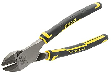 Stanley FatMax Seitenschneider 0-89-859 (190 mm Länge, Zwei-Komponenten-Griff, induktionsgehärtete Klingen, entspricht DIN/ASO/ANSI)