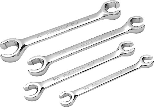 Performance Tool W30430 4-Piece SAE Flare Nut Wrench Set