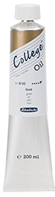Schmincke - College® Oil, Or en tube de 200 ml, 31810015, Couleurs à l'huile d'artistes, pigments d'artistes éprouvés et huiles végétales naturelles, bonne résistance à la lumière.