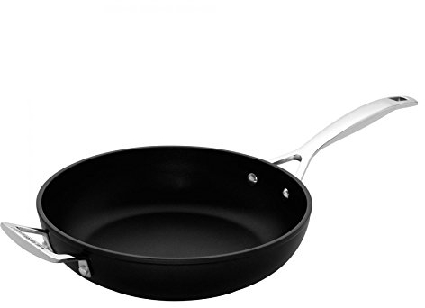 Le Creuset Aluminium-Antihaft Pfanne mit Gegengriff, hoch, Ø 30 cm, PFOA-frei, Für alle Herdarten inkl. Induktion geeignet, Anthrazit/Silber