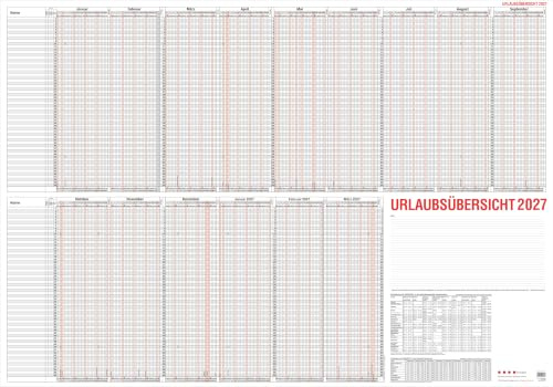 Urlaubsplaner 12x80cm GÜSS 12-80V 60 Mitarbeiter