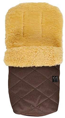 Lammfell Fußsack Natura, brown melange