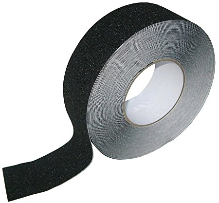 Anti-Rutsch PVC-Warnband 50mmx18m, schwarz I Warnband I Signalband