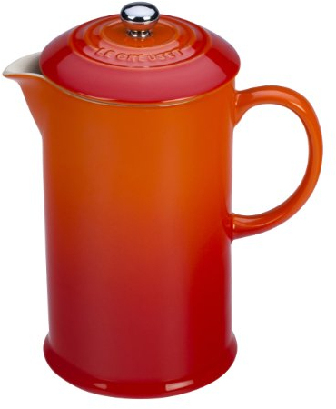 Le Creuset French Press aus Steingut, 963 ml, Flamme
