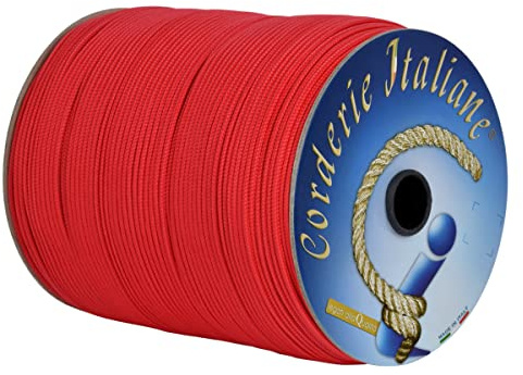 Corderie Italiane 003001355 Cordino per tende veneziane, 3 mm, 200 Metri, Rosso