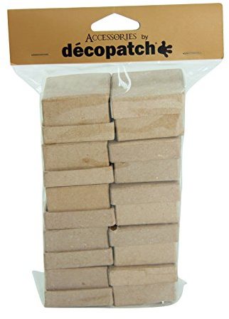 Décopatch – Ref EV010O – små fyrkantiga lådor (paket med 10) – Papier Maché objekt att dekorera – 5 x 5 x 3,5 cm – dekorera med Décopatch-papper och papperslapp-lim, glitter, färger