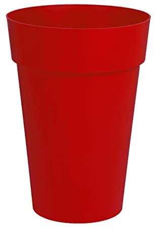 EDA Plastiques Vase haut TOSCANE rouge rubis - Ø46 x H.65cm - 67 L