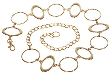 Damen Metall-Gürtel mit ovalem Kreis