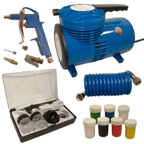 Mauk Airbrush Komplett-Set Kompressor Airbrushpistole