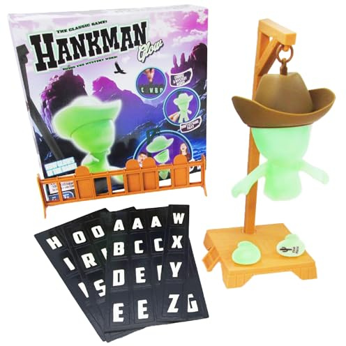 Fotorama Hankman Glow Magnetic Hangman Word Guessing Game, Glow in The Dark Travel Toy, Mystery Letter Games, Gifts for Kids Ages 6 and Up