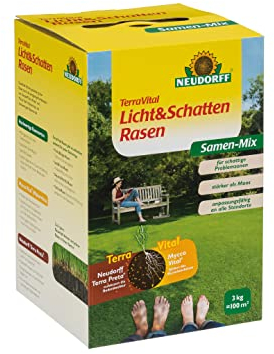 Neudorff TerraVital Licht & Schatten Rasen abgestimmt auf schattige Problemzonen, stärker als Moos, 3 Kg für 100m²
