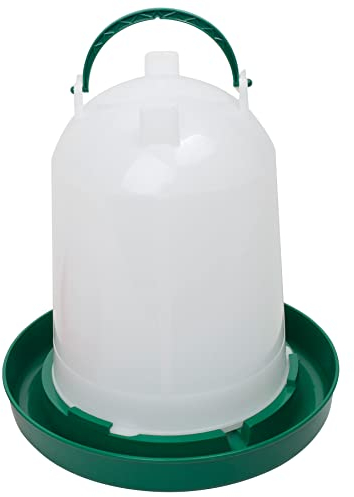 Geflügeltränke 6 Liter, Hühnertränke, Stülptränke, Geflügel-Stülptränke, Kükentränke, Wachteltränke mit Bajonettverschluss und Aufhängung