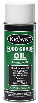 Krowne 30-201 Food Grade Oil Spray, Odorless and Tasteless, Use on Mixers, Conveyors, Rollers and Slides, Non-Silicone Formula, Penetrates to Loosen Dirt, Scale, Corrosion‌‌‌‍​​‌‌​‌‌‍​‌​​‌, 12 oz.