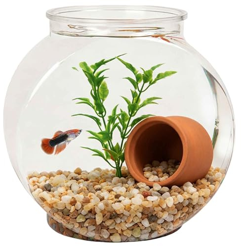 Koller Products 1-Gallon Fish Bowl, Impact-Resistant Plastic