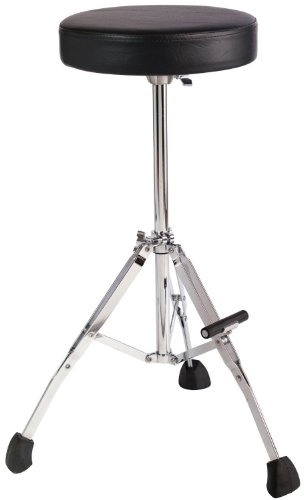 Gibraltar Schlagzeughocker, Drumhocker Compact Performance (runder Sitz, Durchmesser: 33cm, feste Höhe: 68 cm, Vinyl-Sitzfläche, Memory Lock, doppelstrebige Basis, 'Super Foot' Gummifüße)