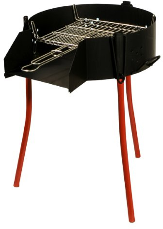 La Ideal español Barbacoa con Rectangular, Barbacoa Grill, Negro, 70 cm