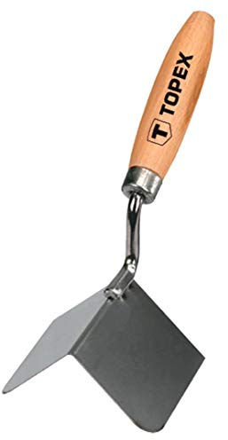 TOPEX Außeneckenkelle rostfrei Holzgriff 80x60x60mm 90° Eckenkelle Kelle Außeneckkelle