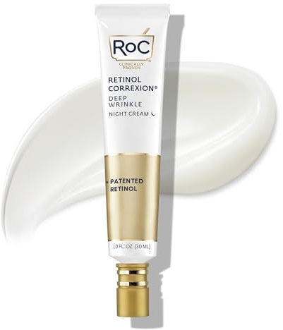 RoC Retinol Correxion Night Cream for Deep Wrinkles, Anti Aging Skincare Treatment Women and Men, 1.0 oz (Packaging May Vary)